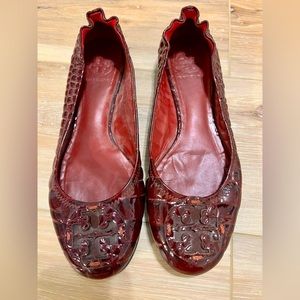 Tory Burch Patent Leather Ballet Flats Black sz 8